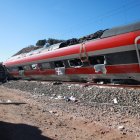 Uno de los vagones del tren Iryo que descarriló en Adamuz, Córdoba.