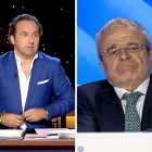 El presentador de Horizonte en Cuatro, Iker Jiménez, y el presidente de Movistar+, Javier de Paz