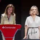 Ana Patricia Botín, presidenta del Banco Santander a la izquierda y Marta Ortega, presidenta de Inditex a la derecha.