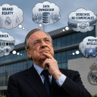 Florentino Pérez medita un Real Madrid holding. Aquí se lo contamos en noviembre