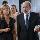 Elena Valenciano y Alfredo Pérez Rubalcaba