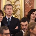 (Foto de ARCHIVO)
El presidente del PP, Alberto Núñez Feijóo y la presidenta de la Comunidad de Madrid, Isabel Díaz Ayuso, durante el acto institucional por el Día de la Constitución, en el Congreso de los Diputados, a 6 de diciembre de 2025, en Madrid (España). Las Cortes Generales conmemoran el 47º aniversario de la aprobación de la Constitución con un acto institucional en el Salón de Pasos Perdidos. El acto ha estado marcado por la intensa situación política y judicial del momento, incluida la condena al ex fiscal general y la entrada en prisión del exministro de Transportes y su ex asesor.

Eduardo Parra / Europa Press
06/12/2025