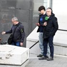 Carlos Alsina, en el funeral de Fernando Ónega en la Casa de Galicia de Madrid.