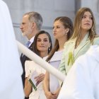 El Rey, Doña Letizia, la Princesa Leonor y la Infanta Sofía en la misa del Corpus Christi.