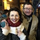 Yolanda Díaz con Xabier Ron Fernández, condenado por violar a una menor
