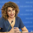 La secretaria general del PSOE-A y portavoz del Grupo Parlamentario Socialista, María Jesús Montero este martes.