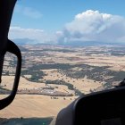 Imágenes aéreas del incendio de La Mierla, Guadalajara.