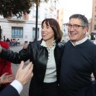 La secretaria general del PSPV-PSOE, Diana Morant, y el portavoz socialista en el Congreso, Patxi López