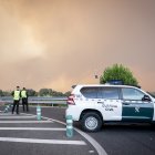Carretera cortada, a 2 de julio de 2026, en Chapinería, Madrid