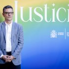 El ministro de la Presidencia, Justicia y Relaciones con las Cortes, Félix Bolaños, durante la conmemoración del Día Nacional del Orgullo LGTBIQ+