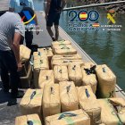 Droga incautada en una operación contra el narcotráfico en Isla Cristina (Huelva)