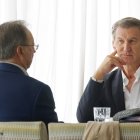 El presidente del PP, Alberto Núéz Feijóo, junto a Juan Jesús Vivas, presidente de Ceuta