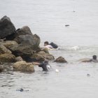 Flujo de nadadores en Ceuta durante el asalto