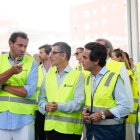 Óscar Puente y Félix Bolaños, en las obras de la Estación Intermodal de Almería
