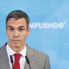 Pedro Sanchez, en su última aparición pública del 28 de julio