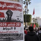 Cartel anunciador de la marcha de la ira contra España