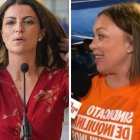 Macarena Olona y la portavoz del Sindicato de Inquilinas, Ruth Galán
