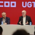 El secretario general de UGT, Pepe Álvarez, y el de CCOO, Unai Sordo, se han unido al Sindicato de Inquilina en la convocatoria de una huelga general.
REMITIDA / HANDOUT por CCOO
Fotografía remitida a medios de comunicación exclusivamente para ilustrar la noticia a la que hace referencia la imagen, y citando la procedencia de la imagen en la firma
30/6/2026