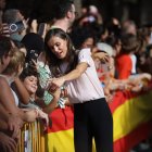 Letizia en la visita al Colegio Pintor Eduardo Morillas, en Melilla.