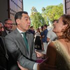 Juanma Moreno (PP-A) y María Jesús Montero (PSOE-A) en un acto en el Parlamento.