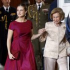 La Princesa Leonor y la Reina Sofía, este pasado viernes 23 en Oviedo.