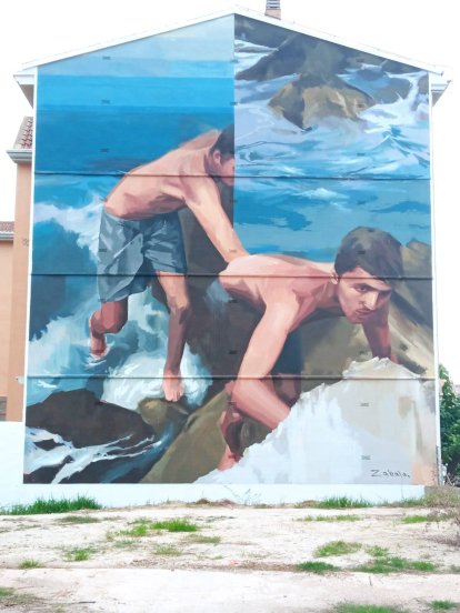 Imatge dels dos murals afegits que ja es poden veure al municipi - AJUNTAMENT ALCÚDIA DE CRESPINS