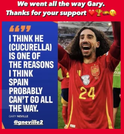 Marc Cucurella ajustó cuentas con Gary Neville.