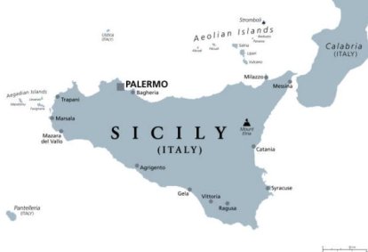 Mapa de Sicilia