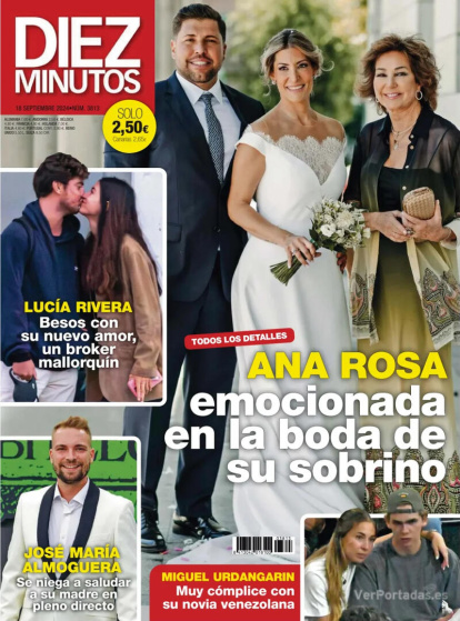 La boda de Kike Quintana en la portada de Diez Minutos.