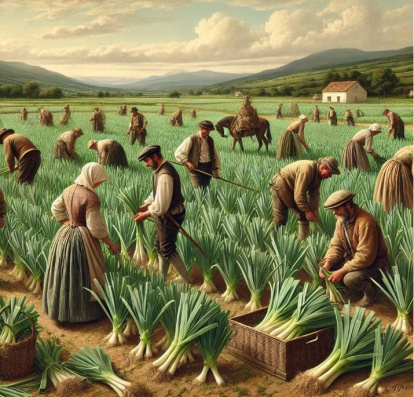 Campesinos trabajando