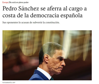 Captura del artículo en 'The Economist' dedicado a Pedro Sánchez.