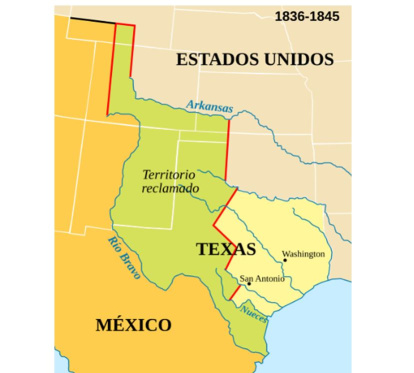 Anexión de Texas por Estados Unidos en 1945