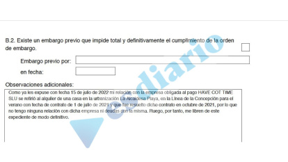 Explicaciones del fin de alquiler del chalet a Hacienda