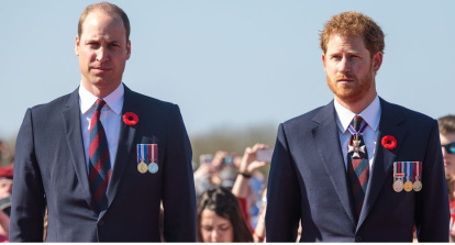 Príncipe Guillermo y su hermano el príncipe Harry