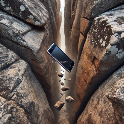 Simulacion caída de un móvil entre dos rocas