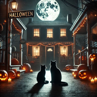 Gatos negros - Halloween