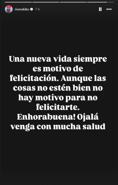 Kiko Rivera también ha decidido dejar de lado los malos rollos familiares para felicitar a su hermana.