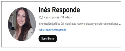 Canal de Youtube de Inés Hernand