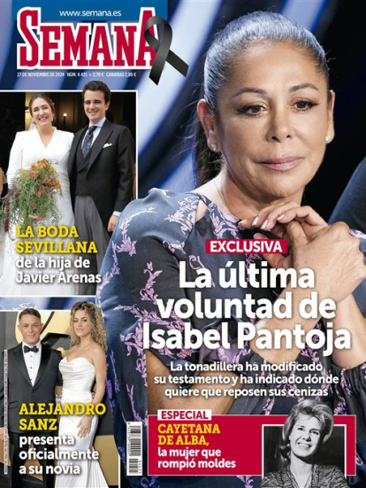 Las últimas voluntades de Isabel Pantoja en la portada de Semana.