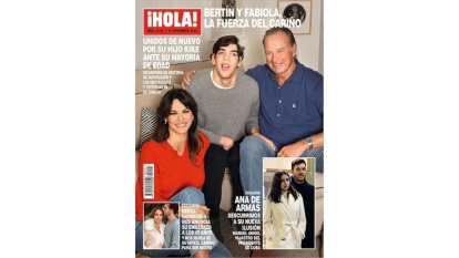 Bertín Osborne y Fabiola Martínez con su hijo Quique en la portada de Hola.