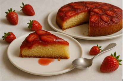 Pastel de fresas fácil