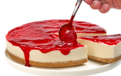 Tarta de queso con mermelada