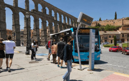 Autobus urbano en Segovia