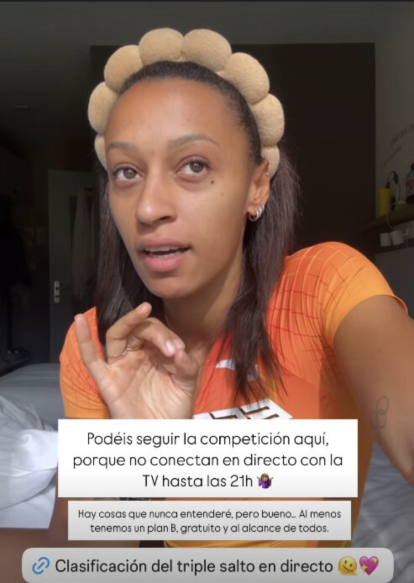 Ana Peleteiro, en su directo