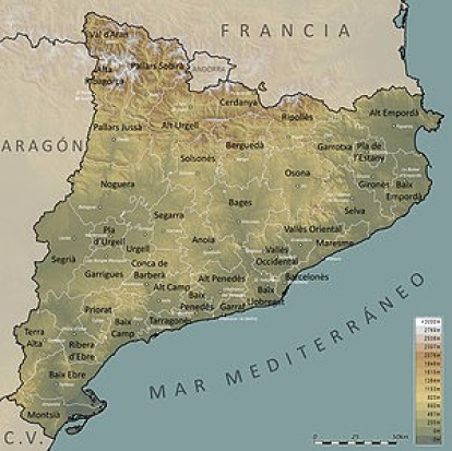 Mapa de Cataluña