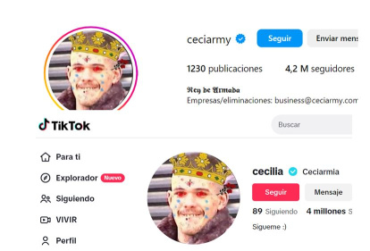 Ceciarmy Instagram y Tiktok,