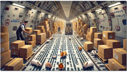 Simulacion de hámsters en el avion