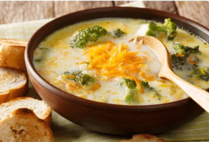 Sopa de brócoli y queso