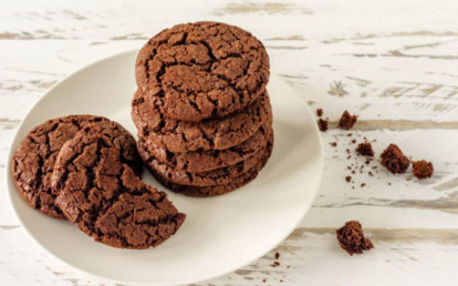 Galletas de chocolate negro y menta sin harina