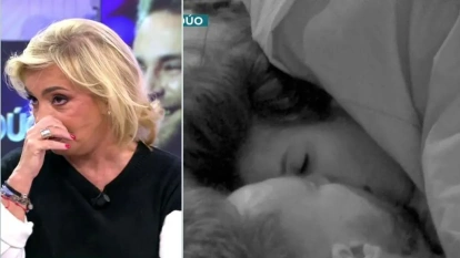 Carmen Borrego no quería ni mirar a la pantalla donde su hijo se besaba con María.